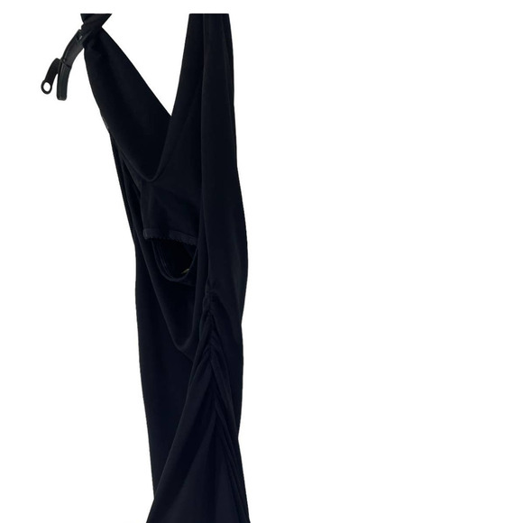 Nicole MILLER  STUDIO ONE BLACK DRAPE NECK DRESS - Picture 6 of 9